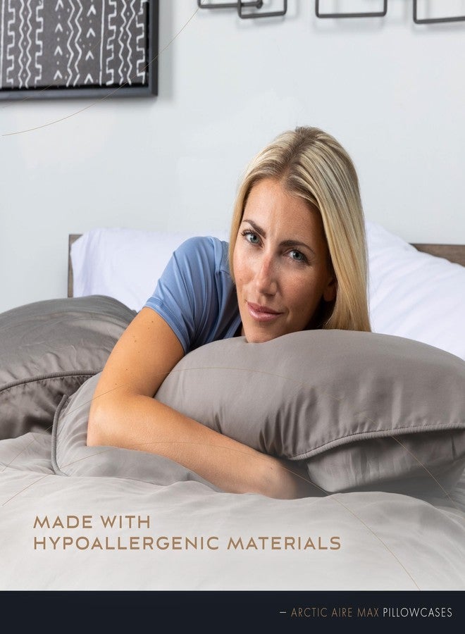 SHEEX Set of 2 Arctic Aire MAX Cooling Pillowcases with CoolX Technology, King, White - Image 4